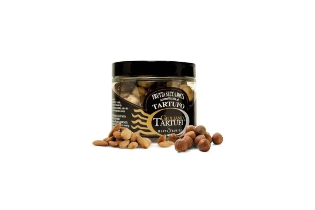 Giuliano Tartufi – Noix de cajou, pistaches et amandes à la truffe (Ombrie, Italie) Giuliano Tartufi – Noix de cajou, pistaches et amandes à la truffe (Ombrie, Italie)