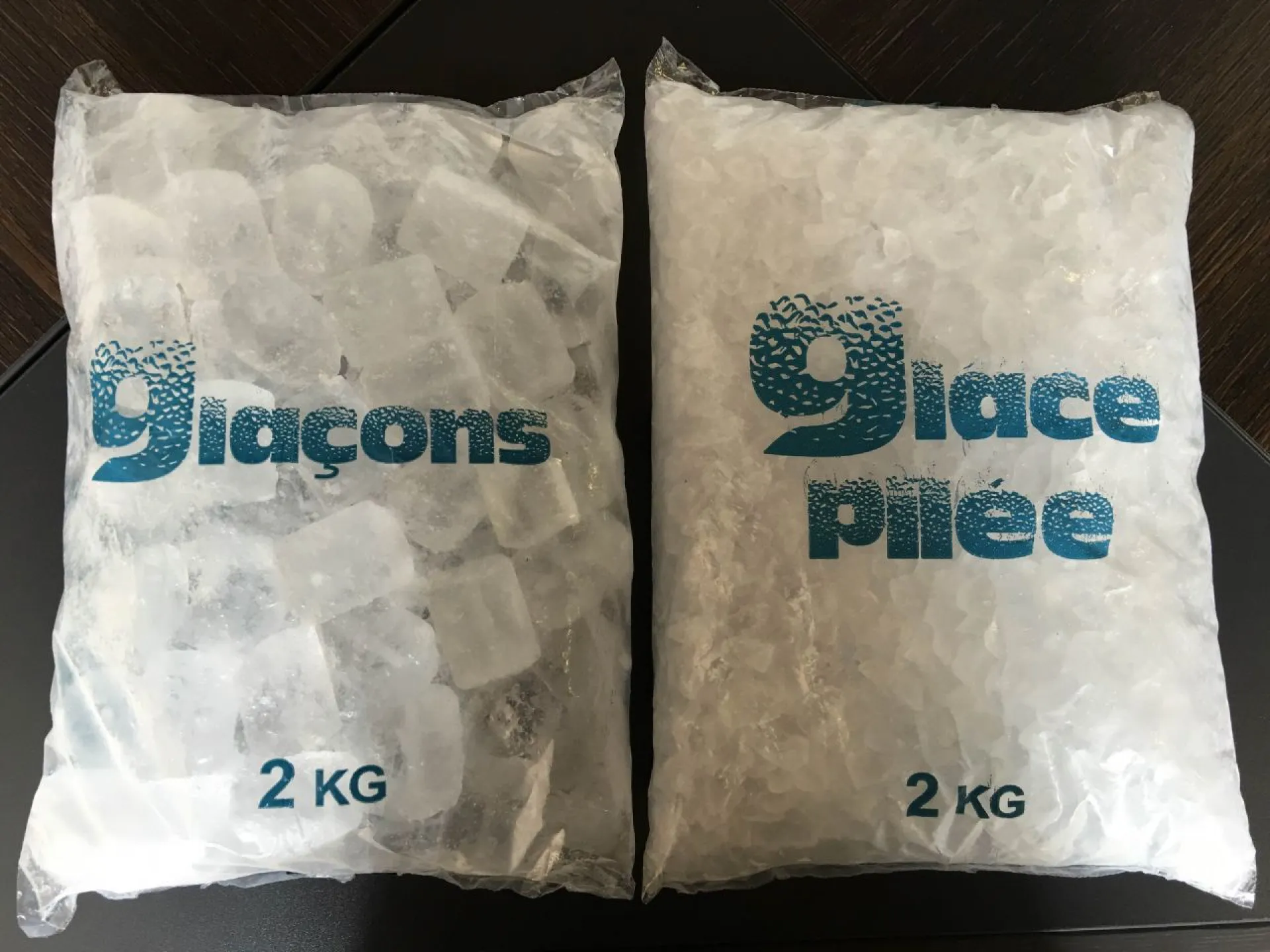 NOUVELLES POCHES GLAÇONS GLACE PILEE