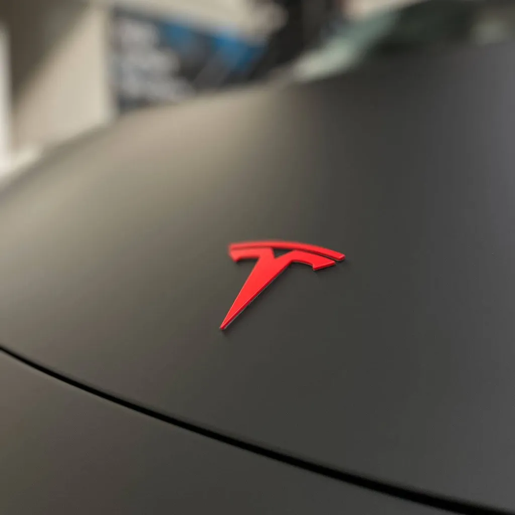 Logo Tesla rouge 