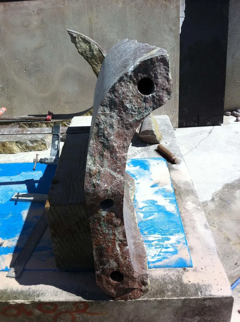 Rénovation d'un bassin en marbre