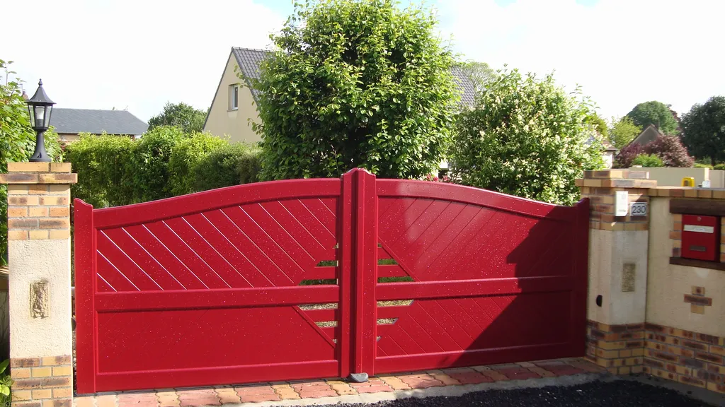 Installation de Portail en aluminium à battants motorisés à Rouen et sa région ou agglomération en Seine-Maritime 76