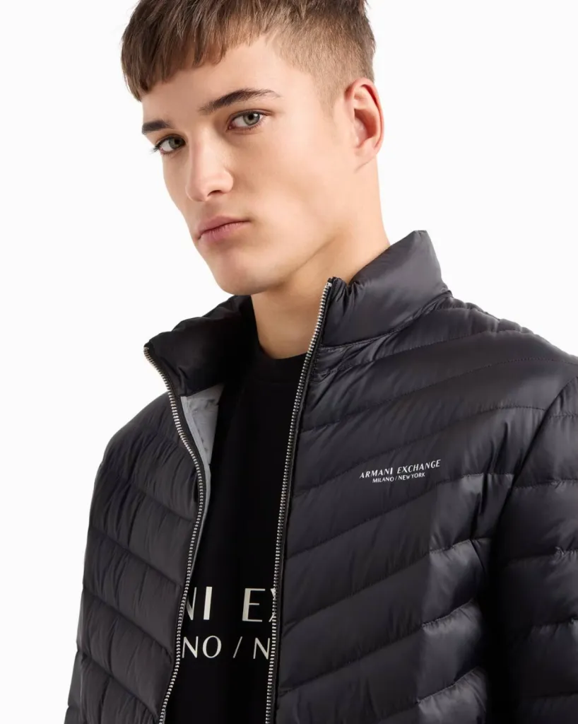 Doudoune avec manches Armani Exchange noire chez Urban Chic à Dieppe