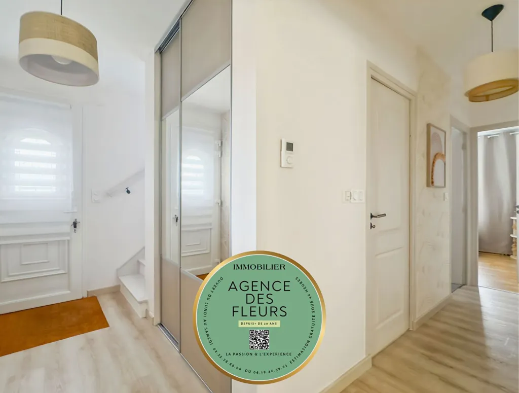 A vendre maison rénovée de 141 m² habitables sur un terrain de 970 m² sur la commune de TOURVILLE LA RIVIERE 76410