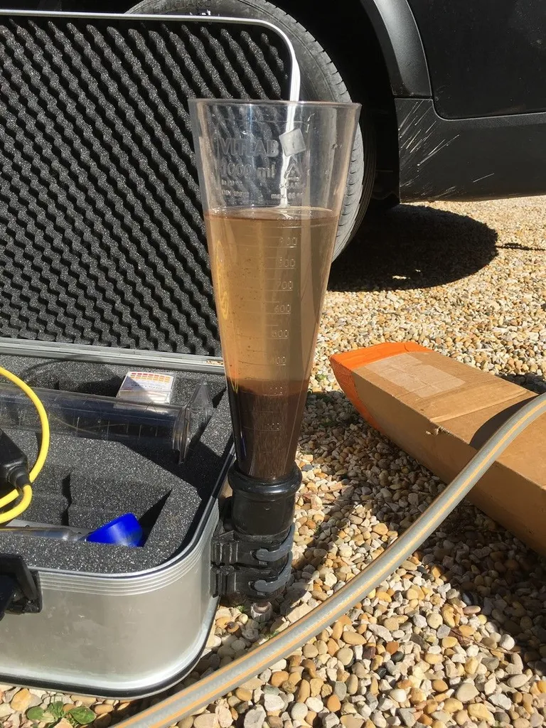 Entretien d'une micro-station Graf Easy One 7eh à Aix: eaux traitées après décantation