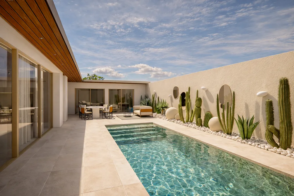 Aménagement & décoration - Extérieur de maison à Caudéran ##https://www.asora-design.com/details-decoration+amenagement+interieur+pour+une+maison+style+mid-century+a+cauderan+bordeaux-37