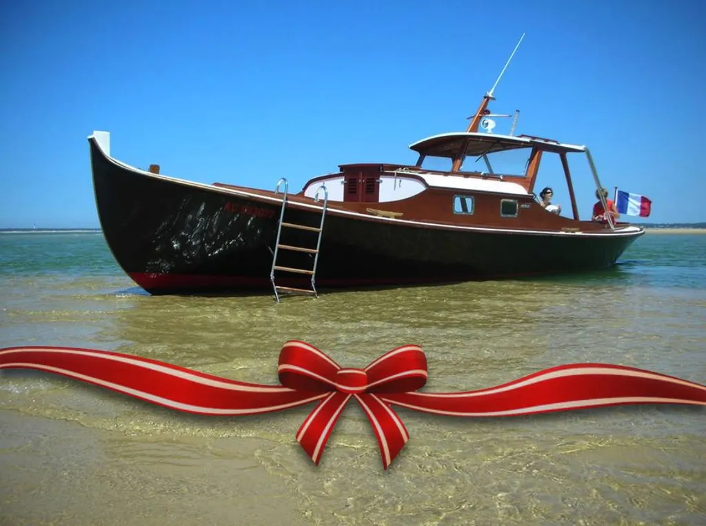 Bon cadeau : Croisière en pinasse traditionnelle avec champagne sur le bassin d'Arcachon