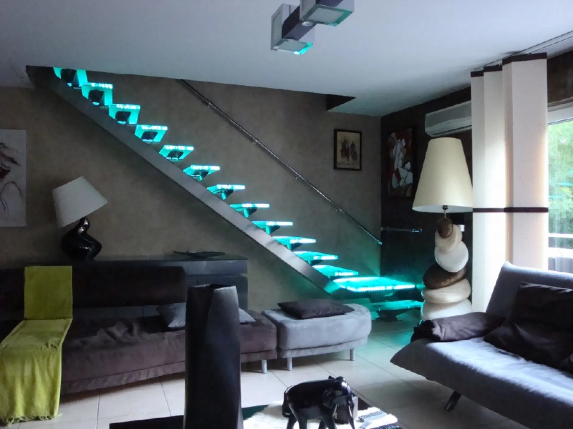 Escalier en verre