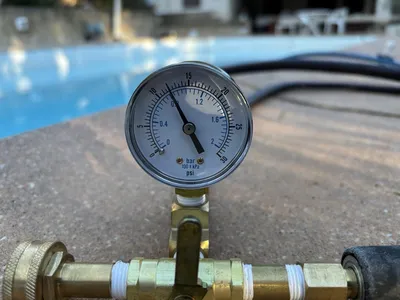 Mise en pression fuite piscine