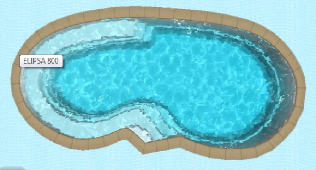 PISCINE COQUE BLUE PACIFIC - 8M x 4M