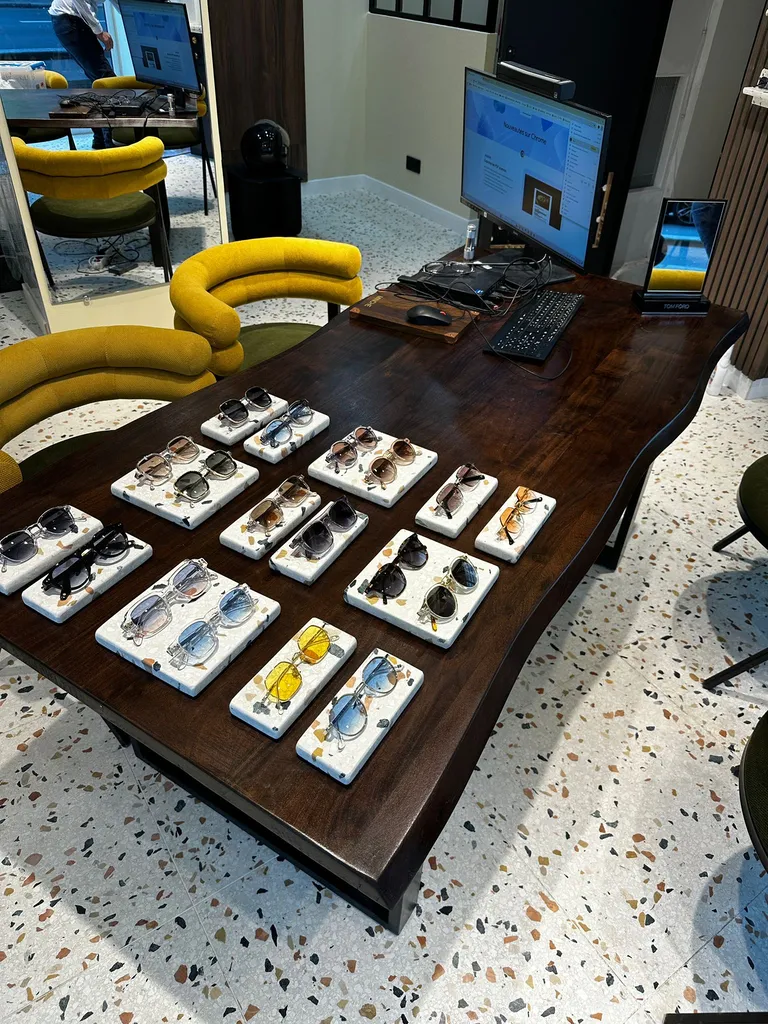 Création artisanale de présentoirs en céramique pour opticiens - LAURENT OPTIQUE SAINT OUEN