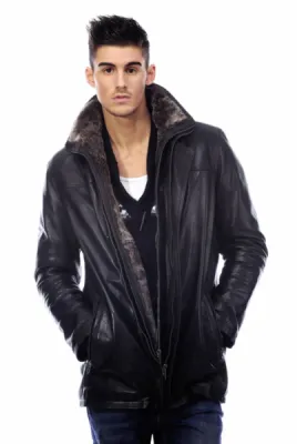 veste cuir agneau parmenture amovible
