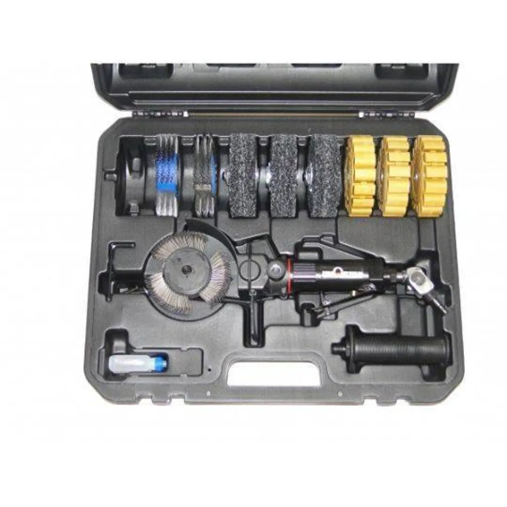 valise brosseuse pneumatique professionnelle BRV2 avec 9 brosses