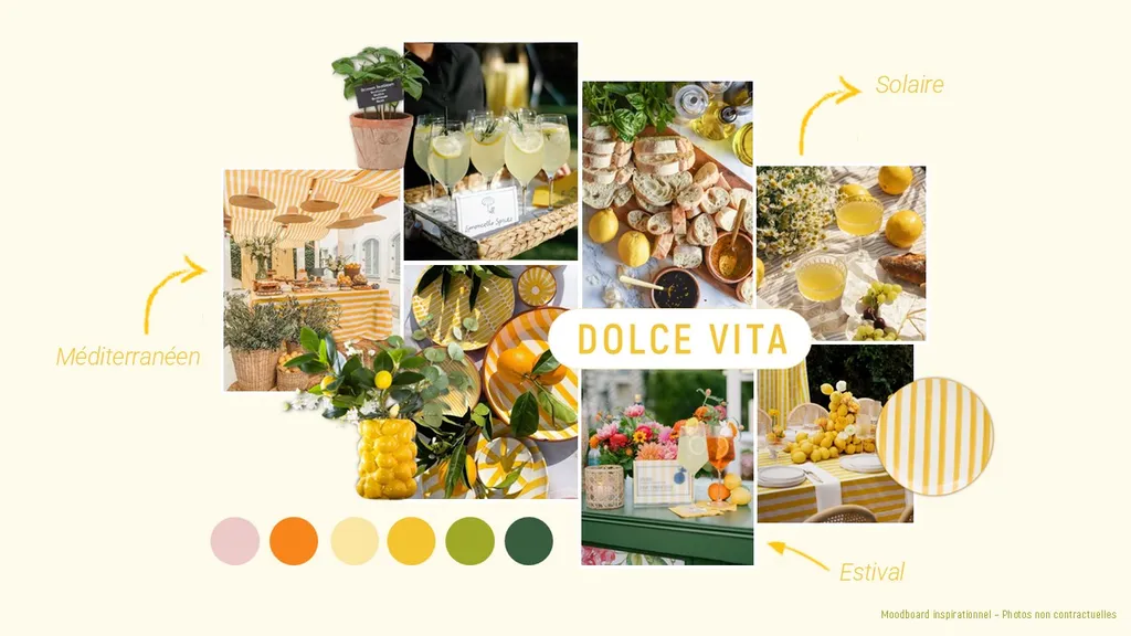 Moodboard scénographie culinaire à Lyon