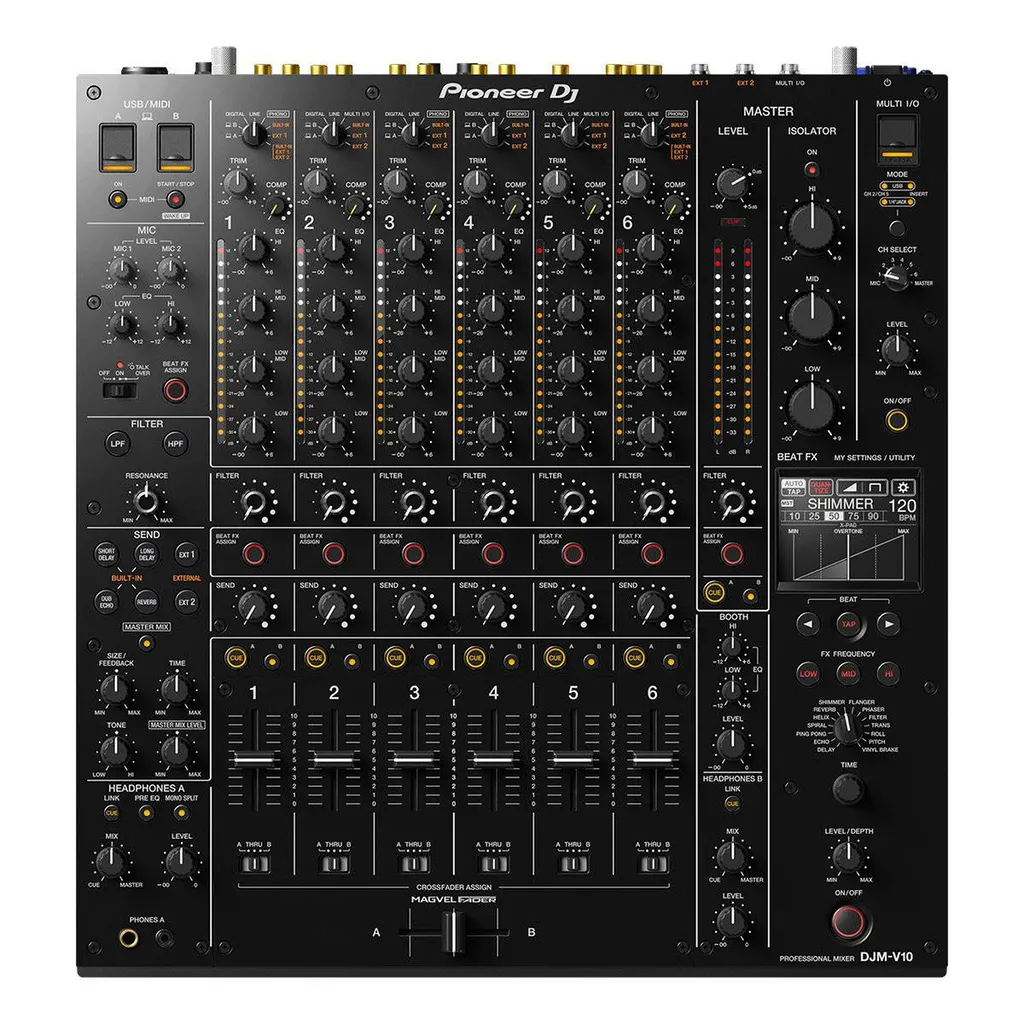 LOCATION TABLE DE MIXAGE PROFESSIONNELLE 6 CANAUX ALPHATHETA PIONEER DJ DJM-V10 A TOULON VAR