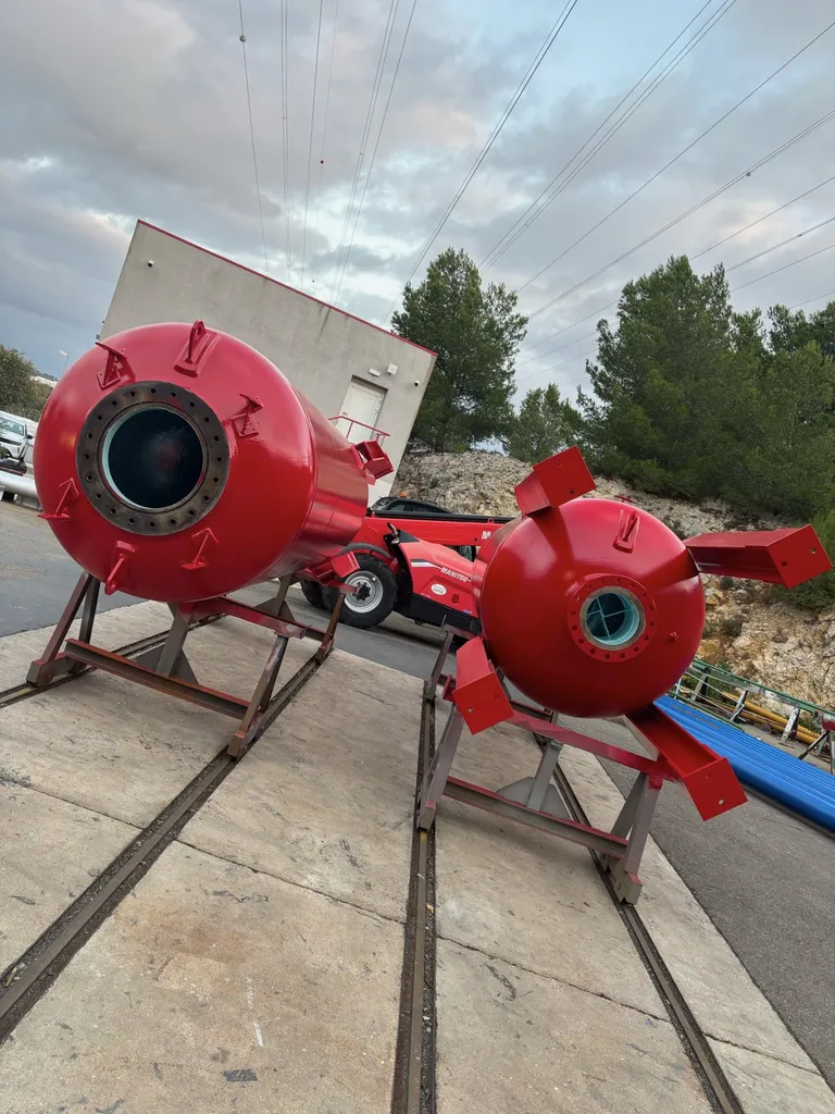 Grenaillage interne et externe de 3 réservoirs industriels d'eau pour éteindre les incendies pour une entreprise à La Mède