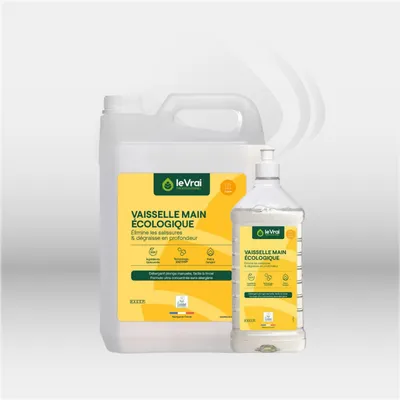 Liquide vaisselle main enzymatique ENZYPIN ECOCERT 1L pour lavage manuel professionnel, idéal pour restaurants, collectivités et cuisines professionnelles, offrant une solution écologique, efficace et respectueuse des mains pour une vaisselle propre et sa