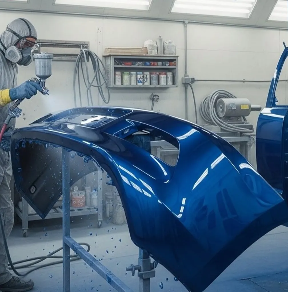 Peinture sur éléments de carrosserie à Poussan proche de Montpellier