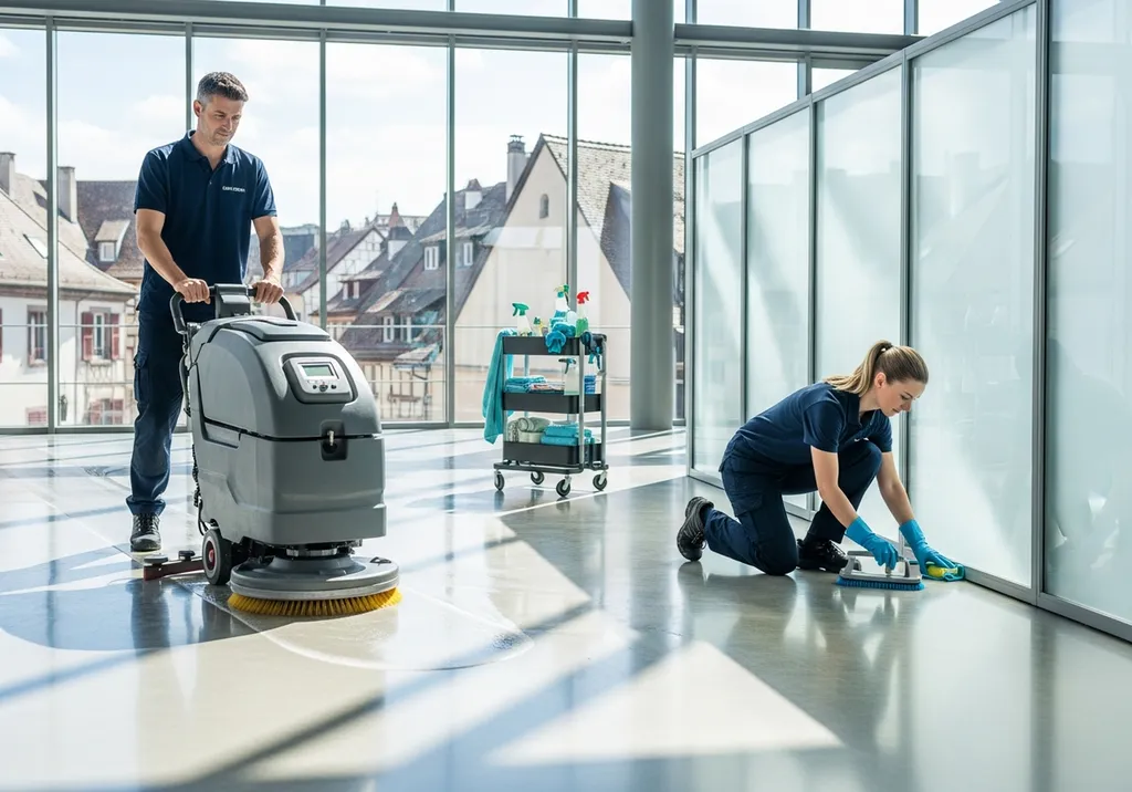 Nettoyage professionnel de bureaux, commerces et copropriétés à Strasbourg, Haguenau et dans tout le Bas-Rhin