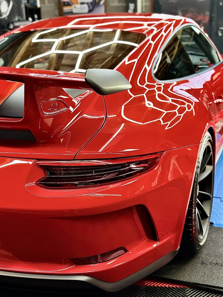 centre de DETAILING Lyon protection céramique film de protection PPF Porsche GT3