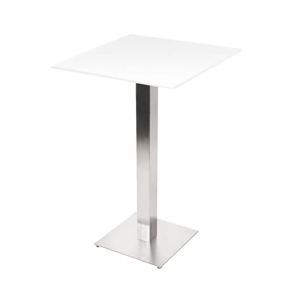 Location de guéridon blanc et alu à Lyon pour réceptions