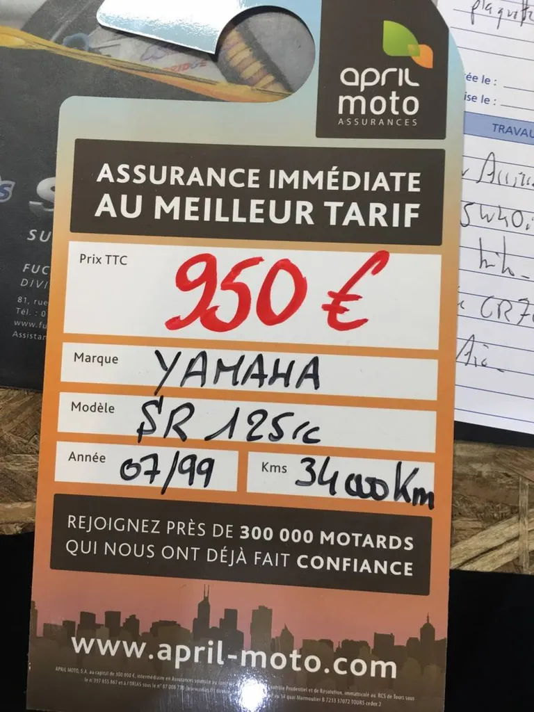 MOTO OCCASION YAMAHA SR 125 VAR