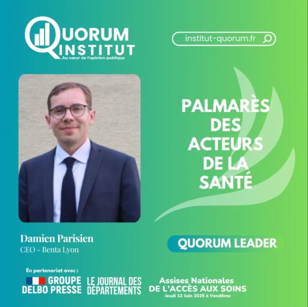 Palmarès Institut Quorum : distinction pour Damien Parisien