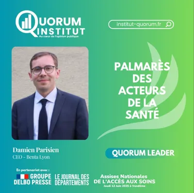Palmarès Institut Quorum : distinction pour Damien Parisien
