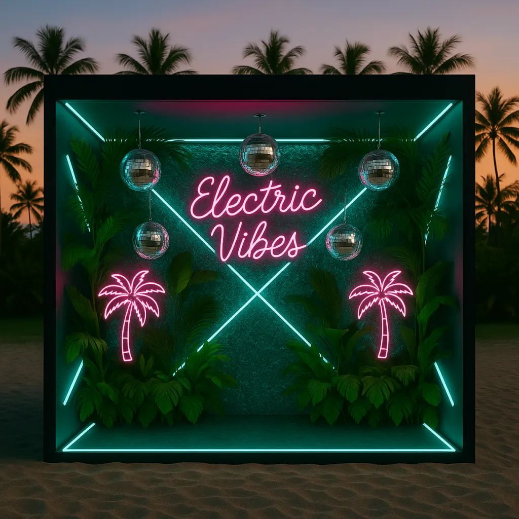  Insta Box immersive Pictiz créée sur mesure pour un festival de musique électronique à Marseille