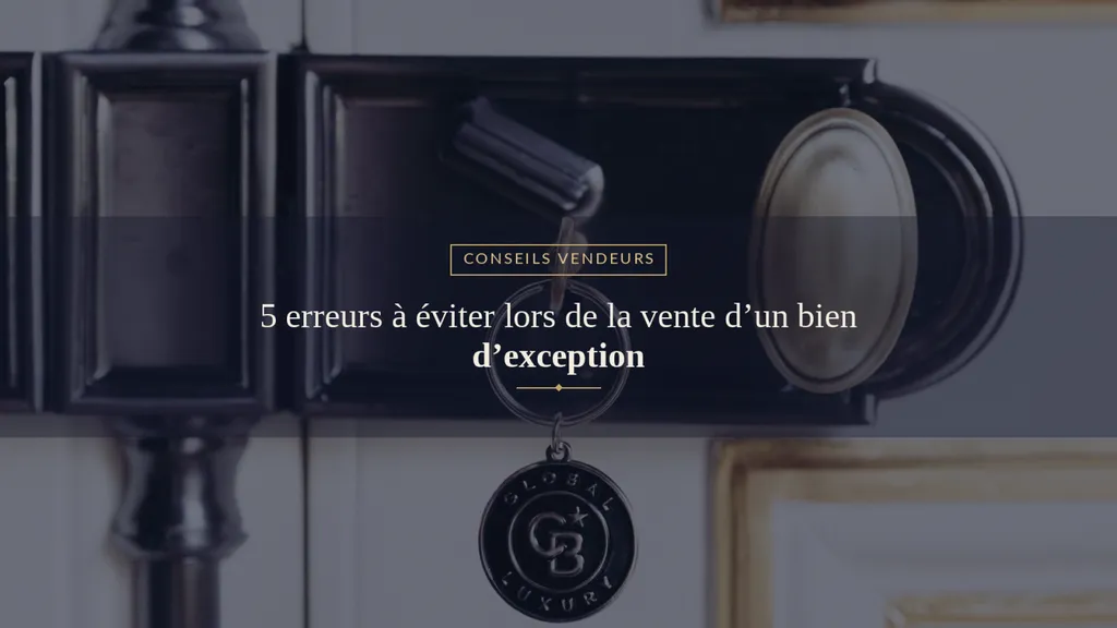 5 erreurs à éviter lors de la vente d’un bien d’exception
