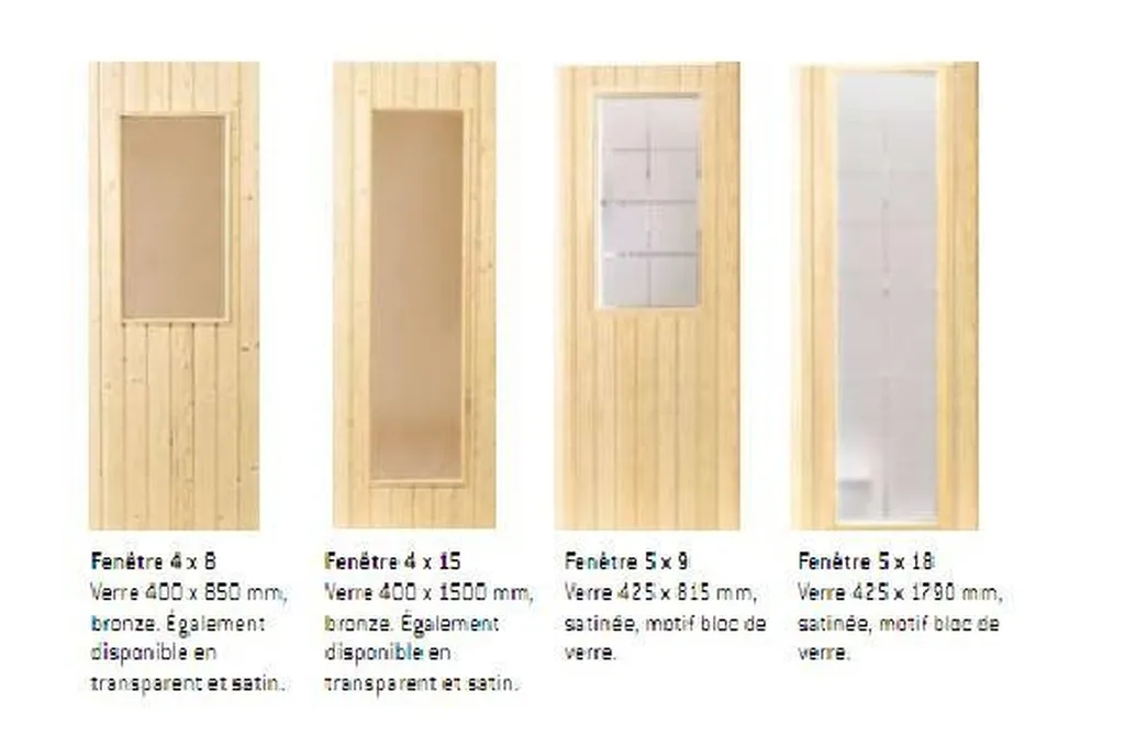 FENÊTRES DE SAUNA