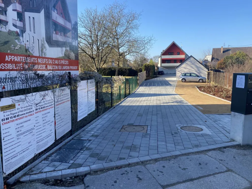 Chemin en pavé à Strasbourg 