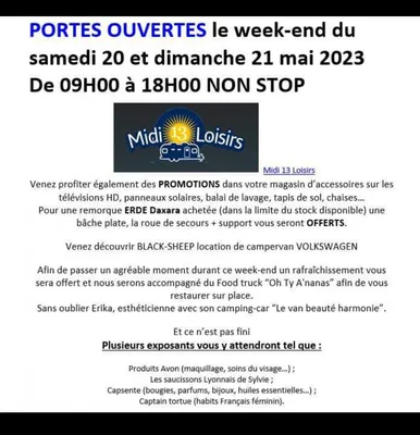 Portes ouvertes 20 et 21 mai 2023