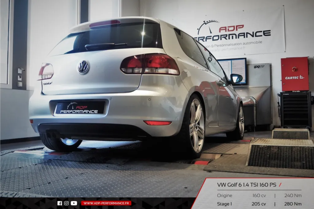 Reprogrammation moteur Nimes, Montpellier, Arles - VW Golf 6 1.4 TSI 160cv - ADP Performance