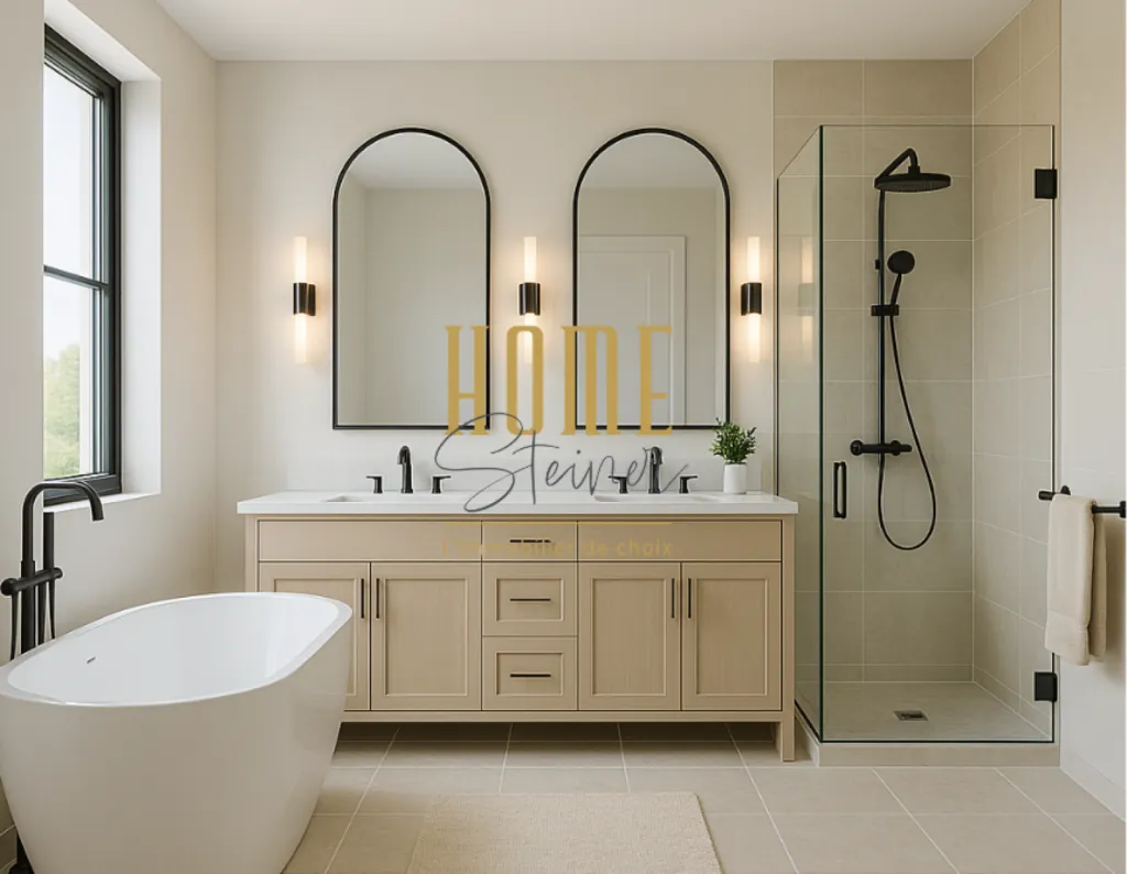 Une salle de bain aux équipements modernes à Strasbourg 