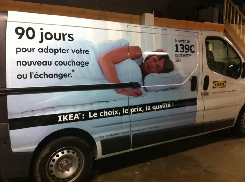 Marquage publicitaire de camionnette de livraison Toulouse