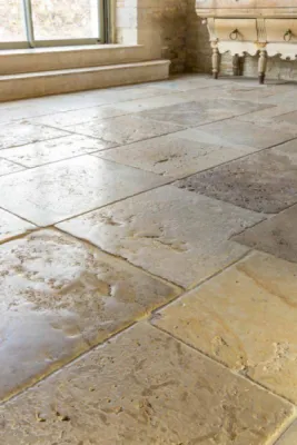 Antique French limestone flooring, Antique stone floors, paving cobbles