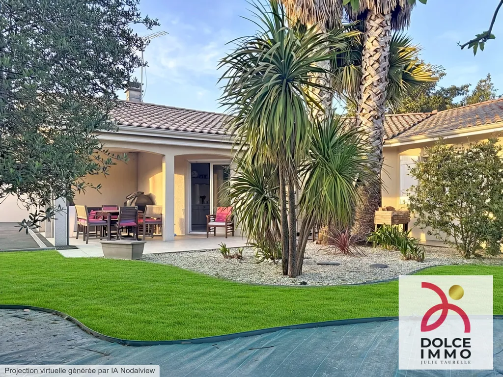 Séjour lumineux maison de plain-pied à Eysines intra-rocade, proche Le Bouscat et Bordeaux Caudéran, exposé plein sud