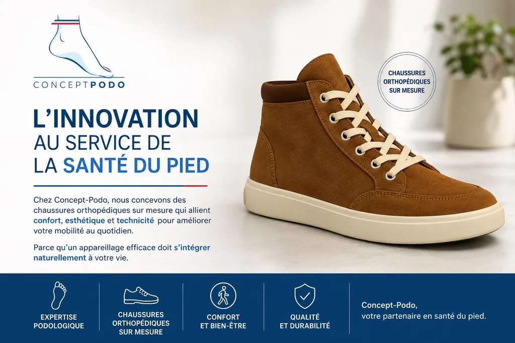 Chaussure orthopédique innovation concept-podo Le Havre