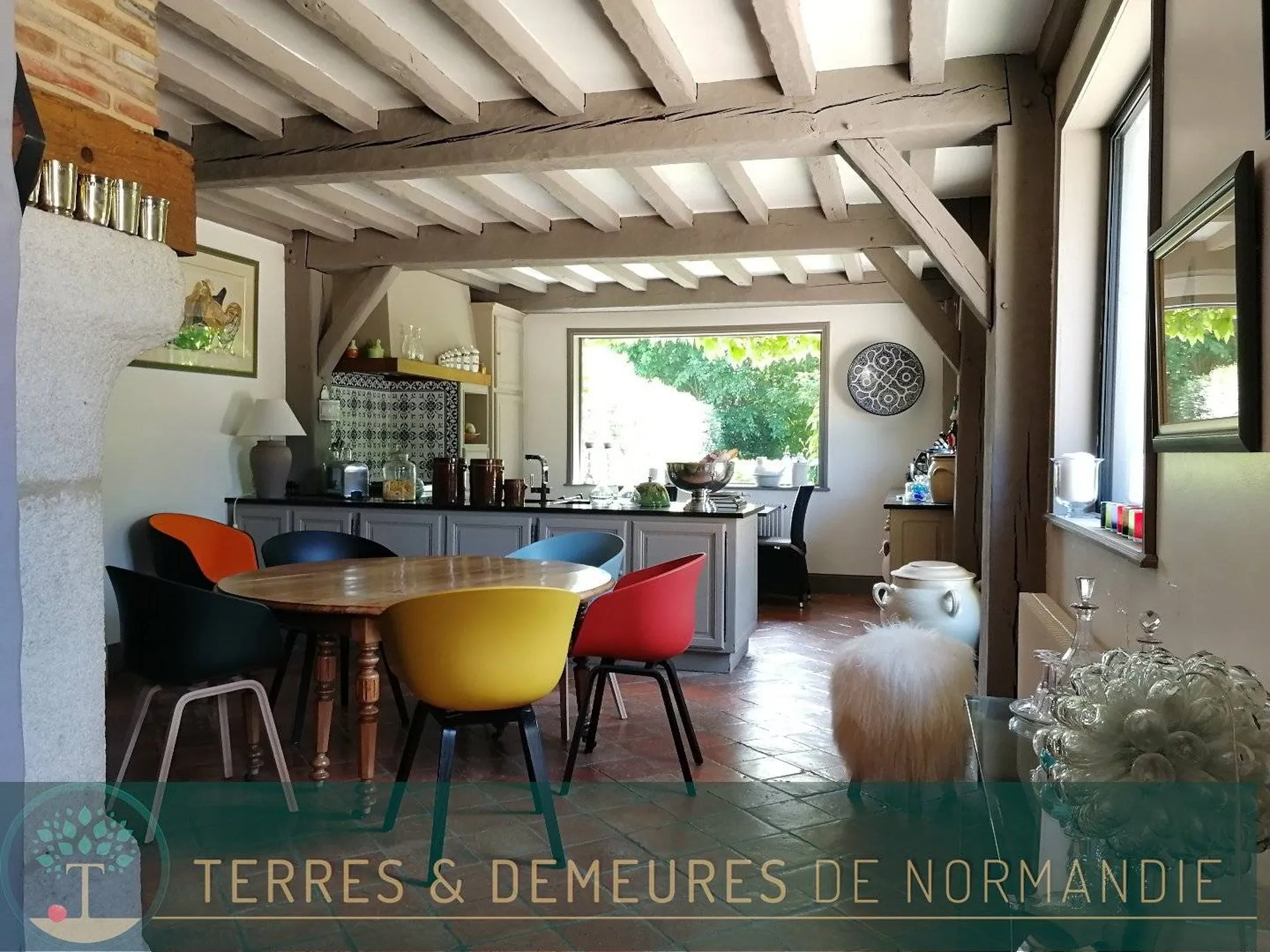 Visite villa normande à colombages proche de Pont-Audemer 27500