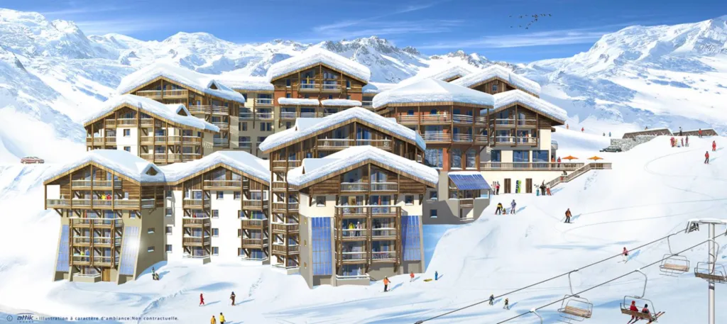 Vente appartement T3 à Val Thorens - Résidence Le Kashmir, accès immédiat aux pistes et vue montagne