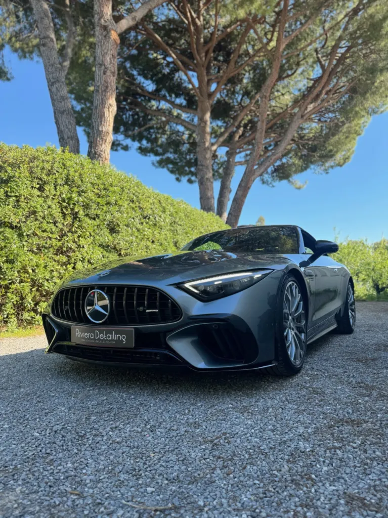 Mercedes-Benz SL 63 : Full PPF + Traitement Céramique sur le PPF à Antibes