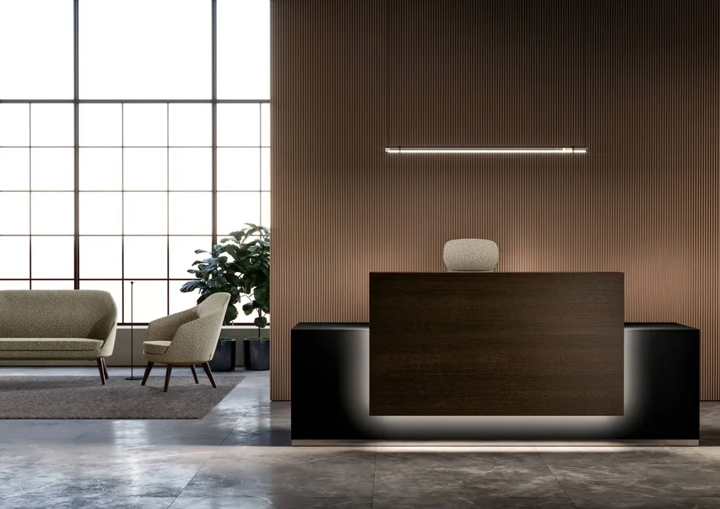 Aménagement d'une banque d'accueil LUX au design contemporain à Toulon