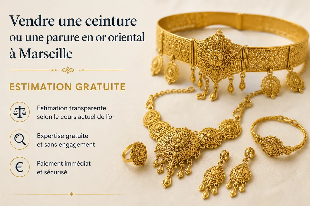 Vendre une ceinture ou une parure en or oriental à Marseille