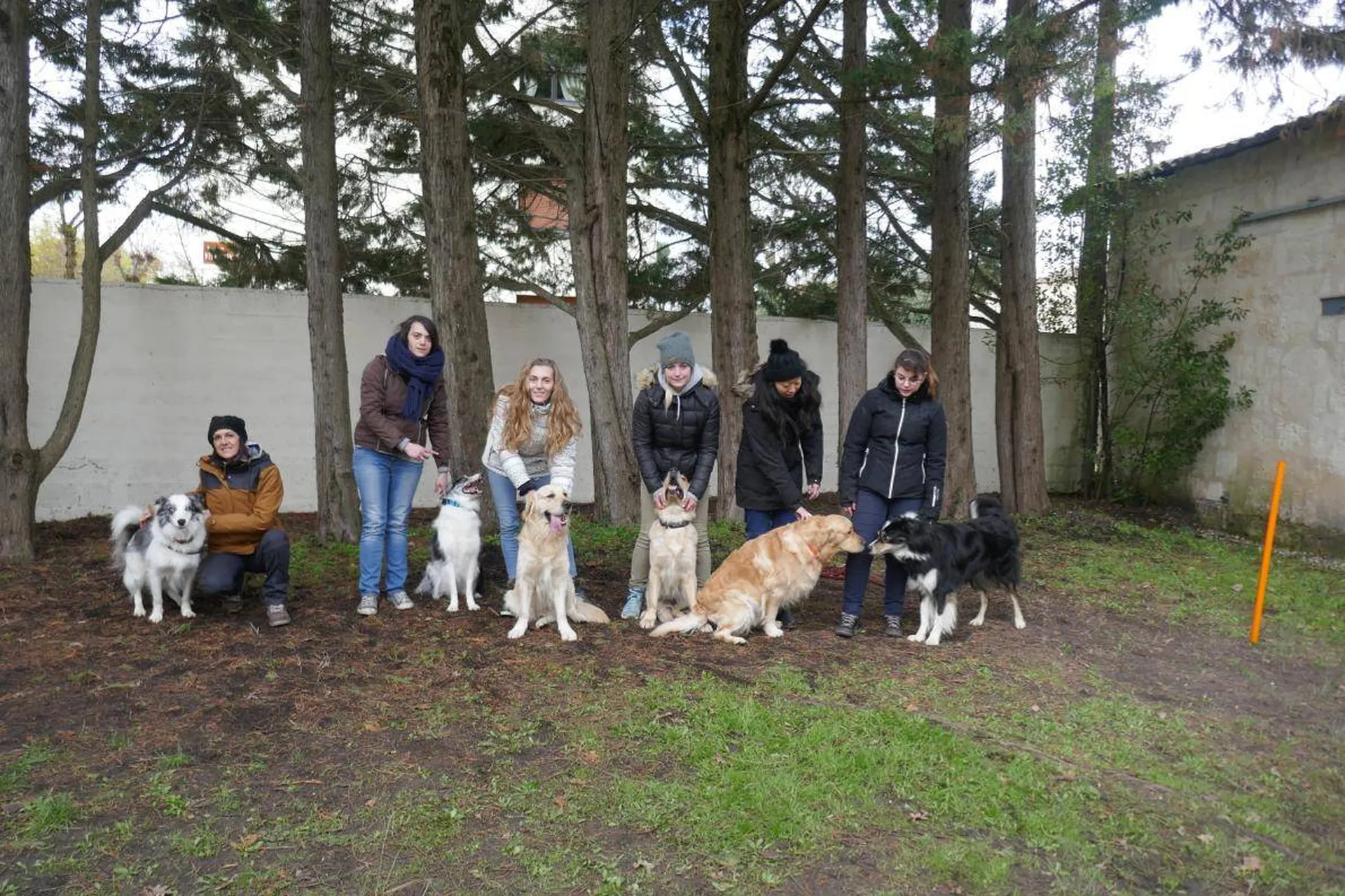 groupe de formé au métier d'eduacteur canin comportmentaliste la teste