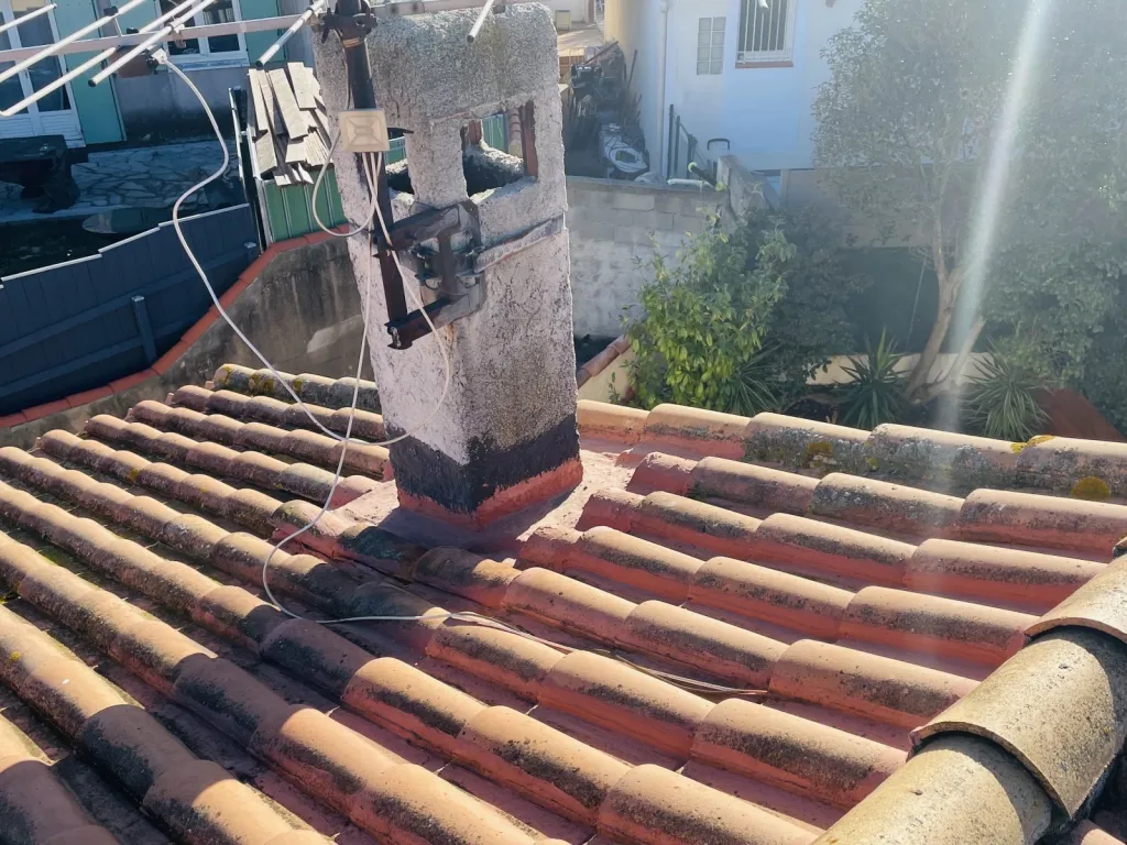 cheminée avant intervention sur aix en provence