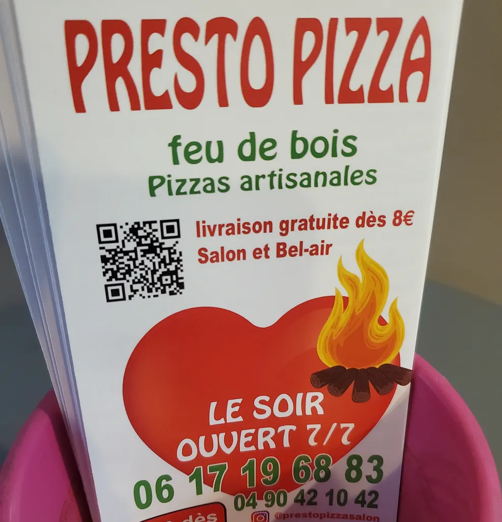 pizza lardons à  base crème  en livraison ou à emporter sur salon  de provence le soir