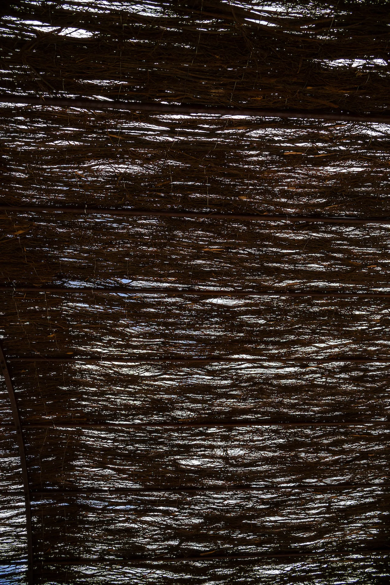 Pergola en fer forgé en Ardèche pour une protection solaire naturelle.