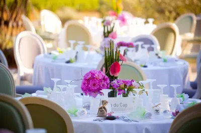 Luxury wedding couple in a Provence lavender field