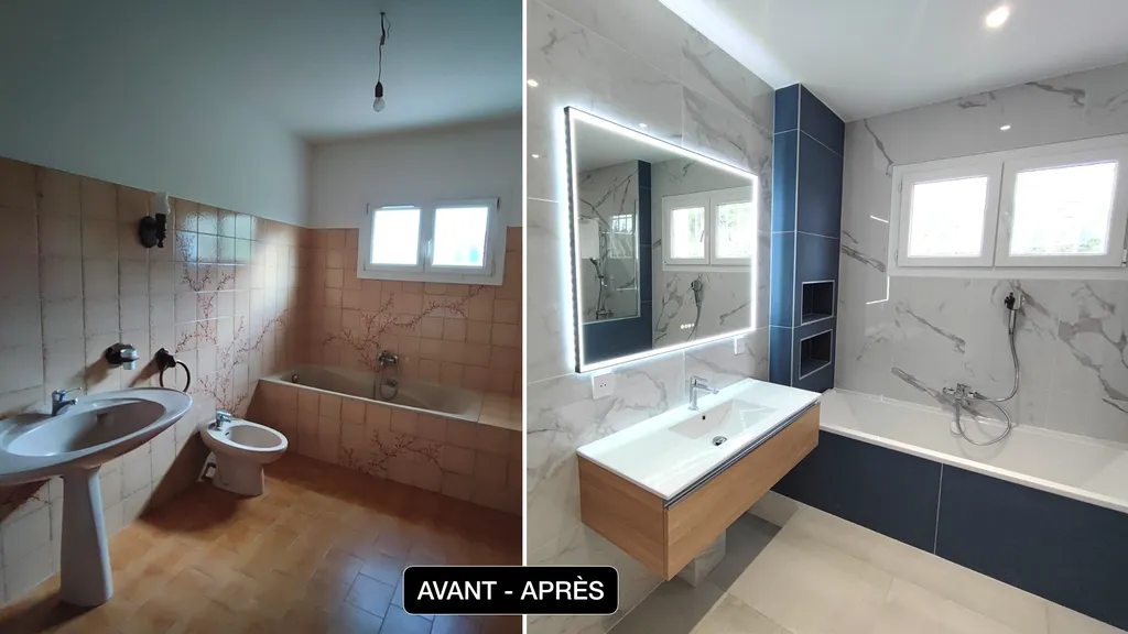 Architecte d'Intérieur spécialisé en salles de bain avant aprés