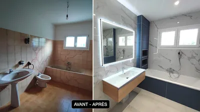 Architecte d'Intérieur spécialisé en salles de bain avant aprés